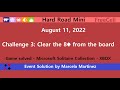 Hard Road Mini Game #3 | August 11, 2022 Event | FreeCell