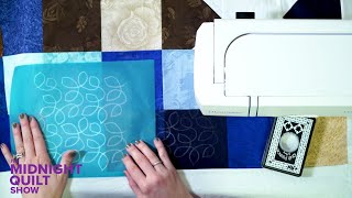 Angela's Tips for Using Quilting Stencils | Midnight Quilt Show Stars Squared Quilt