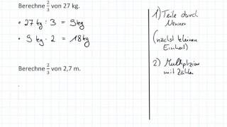 Bruchteile von Größen (mit angegebener Größe) (6.1)