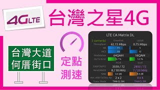 台灣之星4G測速(無5G) 台灣大道x何厝街口 (2022年6月)