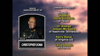 Christopher Donai ~ Long Obituary