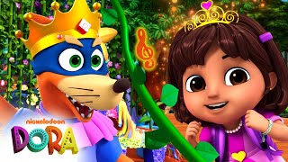 Dora Saves Fairytale Land! #5 👑 Swiper Steals King Grumpy Old Troll's Crown! | Dora & Friends