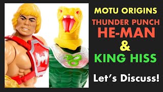 MOTU ORIGINS THUNDER PUNCH HE-MAN \u0026 KING HISS IMAGES - Strap-On Snake Segments Seem Silly