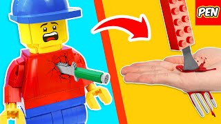 LEGO Magic Tricks: I Have 101 Ideas to DESTROY a LEGO Minifigure | Pen Bricks