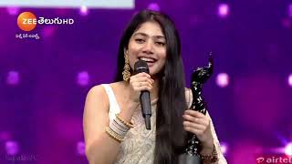 Sai Pallavi FILMFARE Best Actress Awards Speech #saipallavi