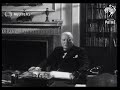 winston churchill addresses the nation following defeat of germans 1945