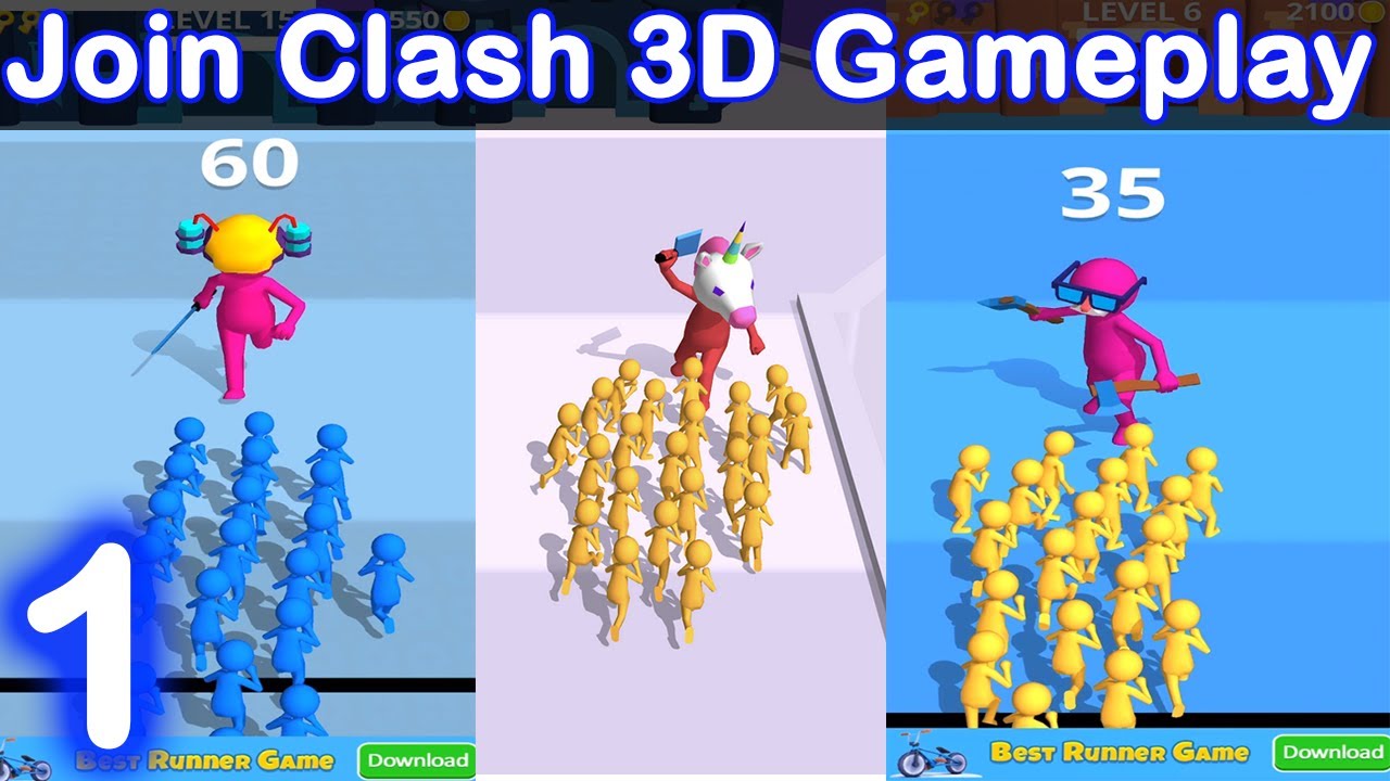 Join Clash 3d Gameplay Walkthrough Ios Android Mg Games Youtube