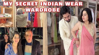 SHOWING MY SECRET INDIAN WEAR WARDROE, MY HUSBAND STYLING ME FOR WEDDING | NISHI ATHWANI