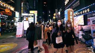 【4k】늦은밤 강남역 거리 - Late Night Gangnam Station Street Tour  2020, Seoul, Korea