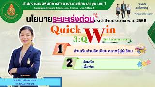 VTR การขับเคลื่อนนโยบายกระทรวงศึกษาธิการ สพป.ลำพูน เขต 1