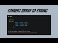 How to convert array to string | Join array elements with a string |php|laravel