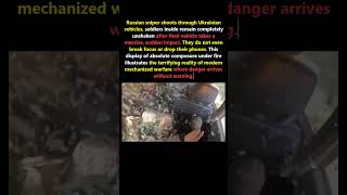 Russian sniper shoots through Ukrainian vehicle #military