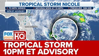 Nicole Nears Hurricane Status