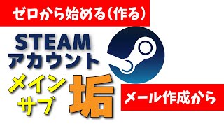 Steamのサブ垢・メイン垢の作り方★～メール作成からやってみます【初心者】→【朗報】新しくなったSTEAMでもアカウントを簡単に切り替える方法～(2022年10月最新情報)