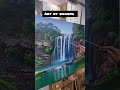 Beautiful water fall painting #artwork #artist #subcribemychannel #500kview #viralvideo