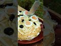 savoury cake from pancakes 🥞 😋 village cooking pancakes outdoors