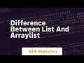 difference between list and arraylist