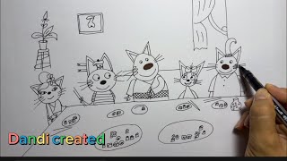 Kid-E-Cats | Drawing. Part 1. How To Draw | Tutorial