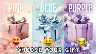 Choose your gift 🎁💝🤮|| 3 gift box challenge Pink, Blue & Purple #giftboxchallenge #chooseyourgift