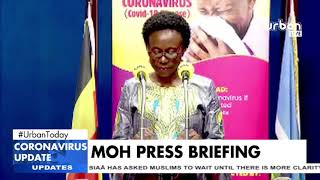 Hon Minister Dr Jane Ruth Acheng Addressing the Public about Coronavirus Update