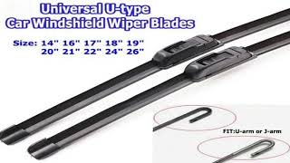 1Pc Car Windshield Wiper Blades U-type Universal Soft Rubber Frameless Bracketless Car Wip