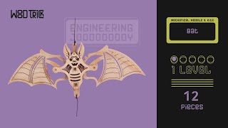 "Bat" - WoodTrick model kit for adults