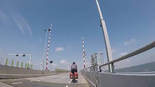 Crossing the Ketelburg Bridge in The Netherlands