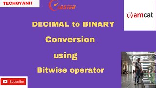 #2 Decimal To Binary conversion using Bitwise Operator | AMCAT Coding questions and solutions