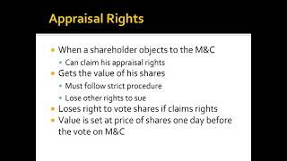 Chapter 41 Merger and Consolidations