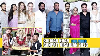 Salman Khan Ganpati Visarjan 2023 Full Video | Arpita Khan, Aayush Sharma, Neha Dhupia, Ishita Dutta