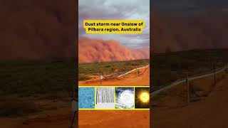 Dust storm hits, Australia, reducing visibility and creating challenging conditions. #DustStorm.