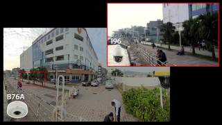 I96 \u0026 B76A Seaport installation in Taiwan with OZT to object tracking - Group People - Daytime View