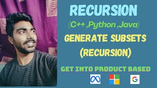 Generate Subsets by Recursion | Placement problem | DSA in Tamil | Interview | Recursion