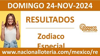 Resultado del sorteo Zodiaco Especial del domingo 24 de noviembre de 2024