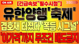 [유한양행 주가 전망] 유럽 승인 이어서 겹호재 터진다!! 매물소화 후 다시 폭등 시작!! \