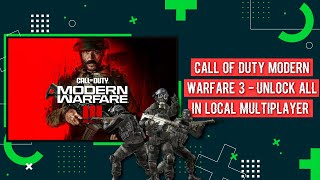 Call of Duty Modern Warfare 3 - Unlock All in Local Multiplayer (PS4)