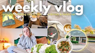 I just love my library, rainy weather, + bookish unboxings 🌱☔️🌷 | WEEKLY VLOG