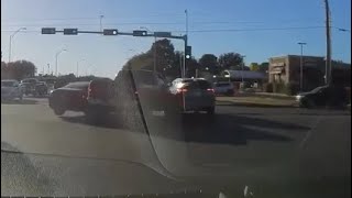 Caught On Camera: Car Runs Red Light And Hits Two Other Vehicles