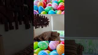 #easter egg hunt fun! Elise finds egg in art work. #jhouse