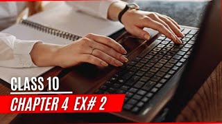 Class 10|Computer Chapter 4|Programming exercise|Exercise 2
