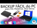 BACKUP FÁCIL do PC para HD Externo, Pendrive, vice-versa