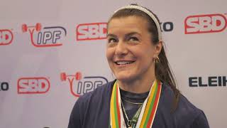 Interview w. Meghan Scanlon after winning the 63kg class at World Classic Powerlifting Championships