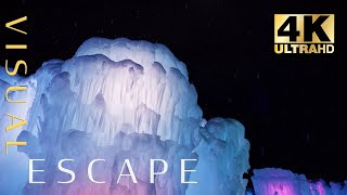 Relaxing Winter Wind | Mystical Ice Landscape in 4K with Ambient Sounds