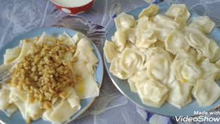 EYNİ XƏMİRDƏN  ASAN VƏ SƏRFƏLİ HAZIRLANAN, 30 DƏQİQƏYƏ BİŞƏN XƏNGƏL VƏ PELMENİLƏR🍝(yemək reseptləri)