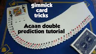 Gimmick card trick/ACAAN DOUBLE PREDICTION TUTORIAL