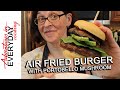 Air Fried Burgers with Portobello Mushroom - Adventures in Everyday Cooking