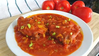 Receta fácil y rápida de Pollo Entomatado