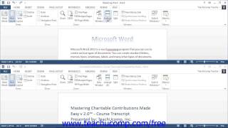 Word 2013 Tutorial Managing Multiple Documents Microsoft Training Lesson 2.15
