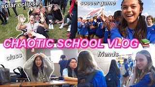 MIDDLE SCHOOL VLOG | solar eclipse, soccer game, classes!