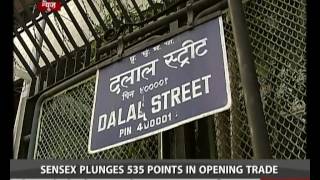 Sensex plunges 535 points in opening trade